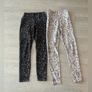 Varley Leggings Lot of 2 Animal Prints  Size XS EUC